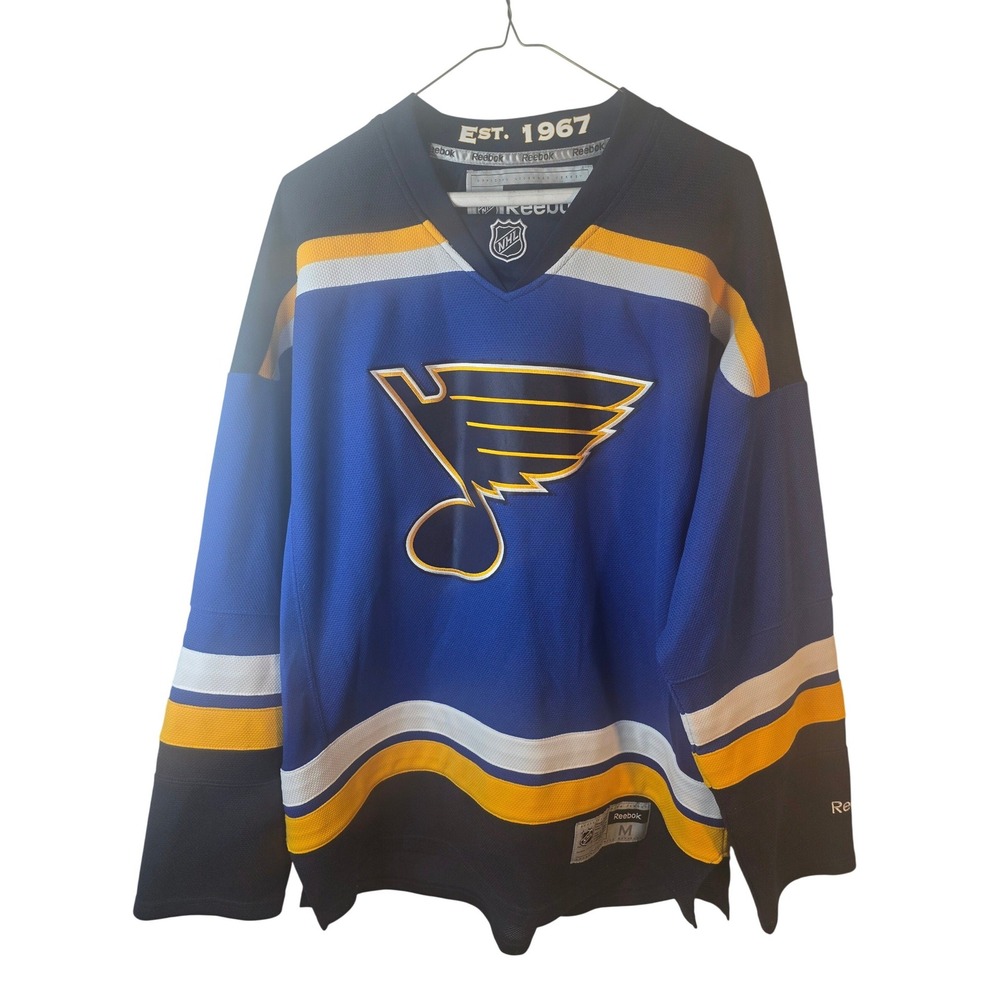 Reebok St. Louis Blues Royal Blue and Yellow NHL Jersey